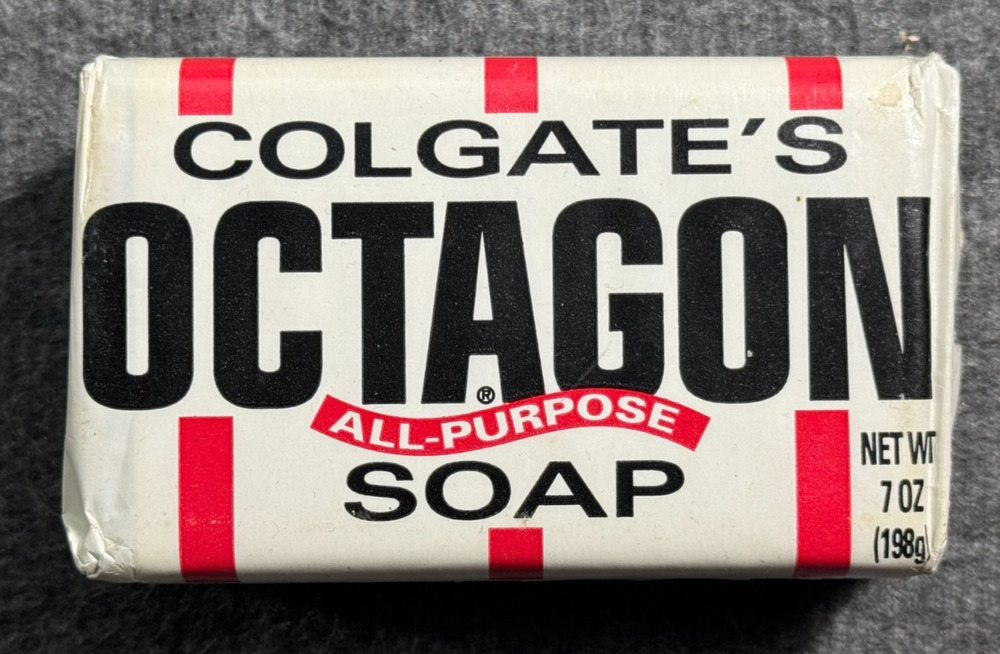 VTG Colgate's Octagon All Purpose 7 oz Bar Soap New Old Stock - Label Has Wear